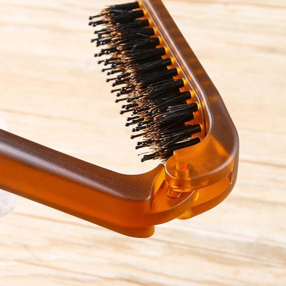 Sisir Bulu Agustina Barber Aksesoris Rambut Profesional Sisir Pijat Hairdressing Compact Foldable Comb