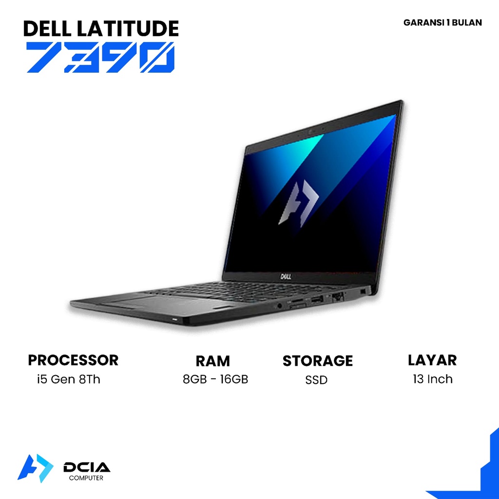 laptop dell 7390 core i5 en 8 second mulus GARANSI