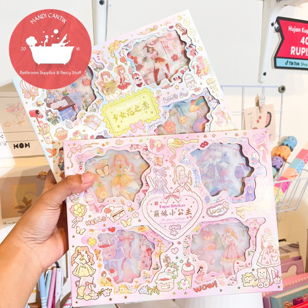 

Paket Sticker Senmu isi 32 lembar stuker jurnaling journal set buku alat tulis sekolah pastel pink lucu box