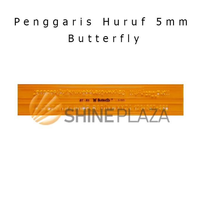 

Mal Huruf 5mm - Penggaris Sablon - Penggaris Huruf Butterfly BT-R5 57