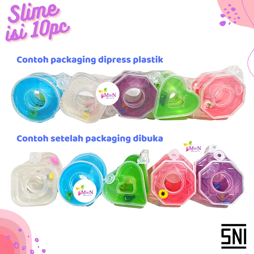 MWN Mainan Slime Anak Ada Bentuk isi 10 pcs