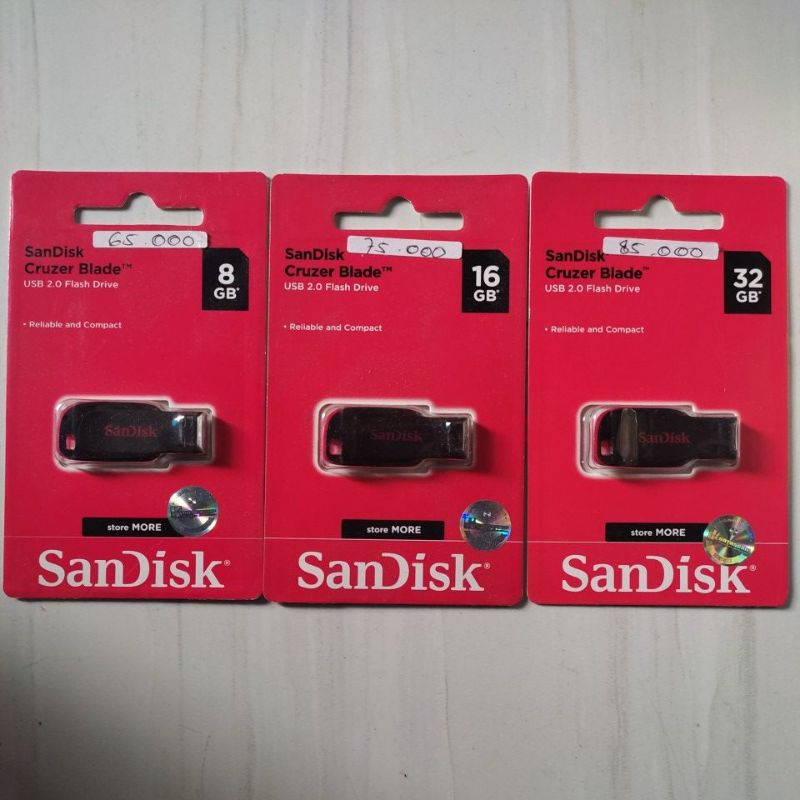 FLASHDISK SANDISK 8 GB, 16 GB, 32 G