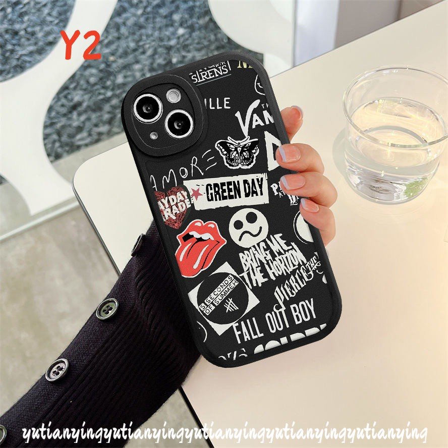 Oppo A16 A17 A54 A15 A57 A55 A17K A96 A5s A77s A95 A12 A16K A74 A76 A16E A3S A1K A7 Reno 5Z 8 7 7Z 5F 5 6 A53 A92 A9 A5 A31 Trendy Brand Sticker Label Huruf Kupu-Kupu Lembut Sarung