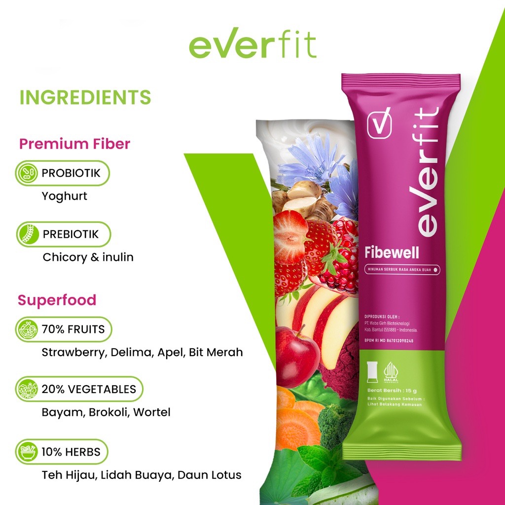 EVERFIT Fibewell Aneka Buah isi 7s