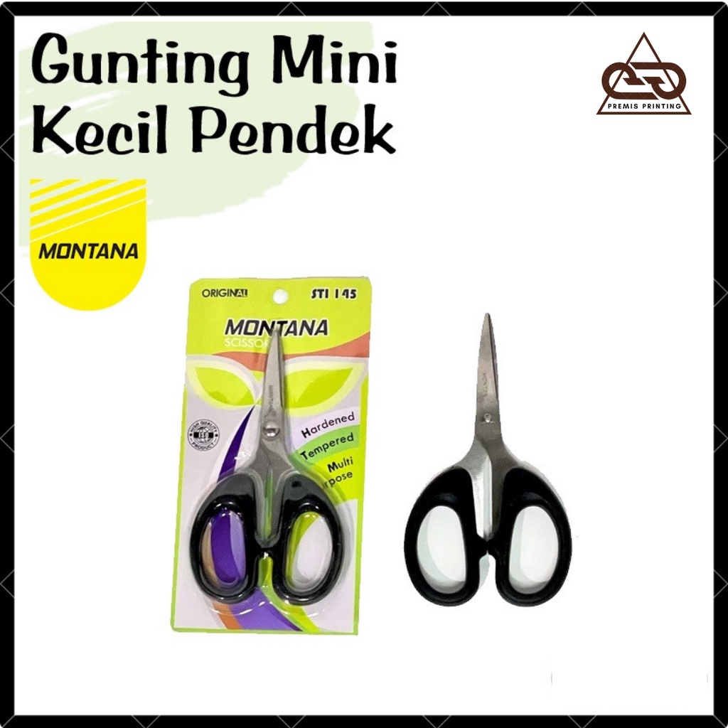 

Gunting Kecil Mini Pendek Stainless Montana STI-145 (1pcs) / Gunting Kecil Bahan Sangat Tajam