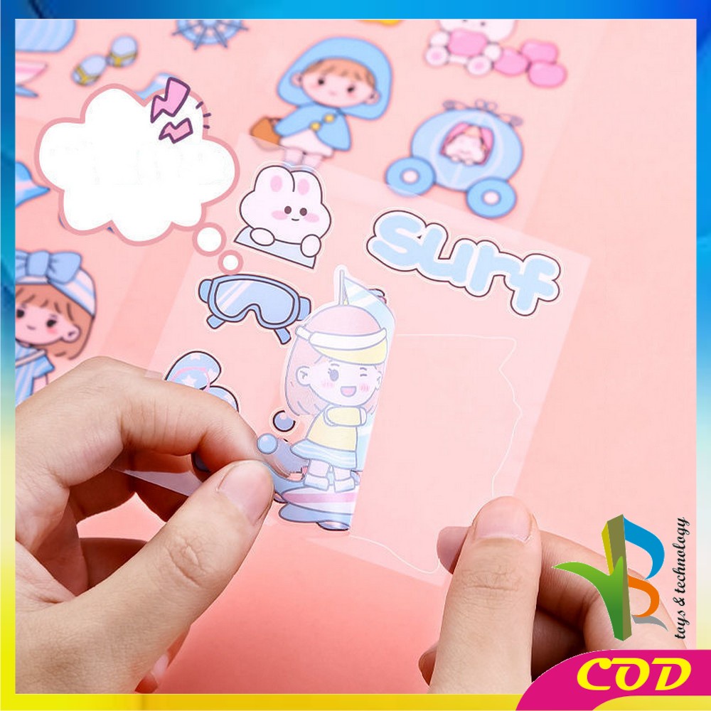 RB-C473 Stiker 2D Isi 100pcs Sticker Aesthetic Karakter / Stiker Buku Diary Tumblr Botol Motivasi Lucu Kekinian Dekorasi Scrapbook