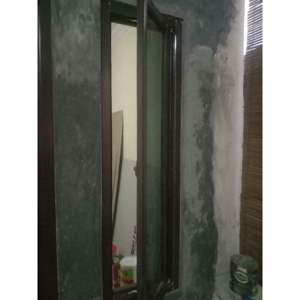 jendela casement aluminium, kusen 4" 150cmx50cm