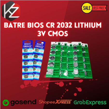 Baterai Batre BIOS CR 2032 Lithium 3v CMOS