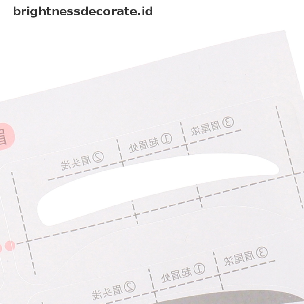 [Birth] 24pasang Stiker Template Alis Dapat Disesuaikan Kartu Panduan Stensil Alat Makeup [ID]