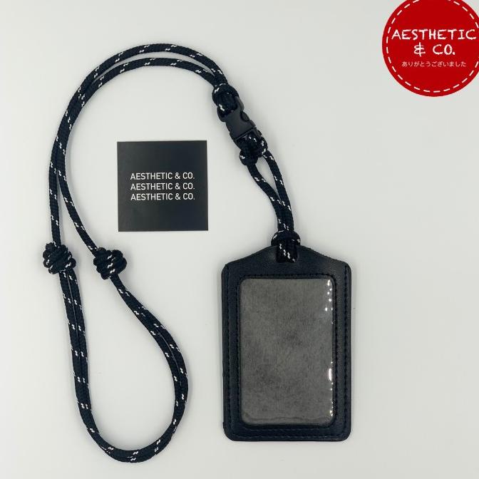 

TERMURAH Lanyard ID Card Name Tag Kulit Tali Paracord (Card Holder Warna)