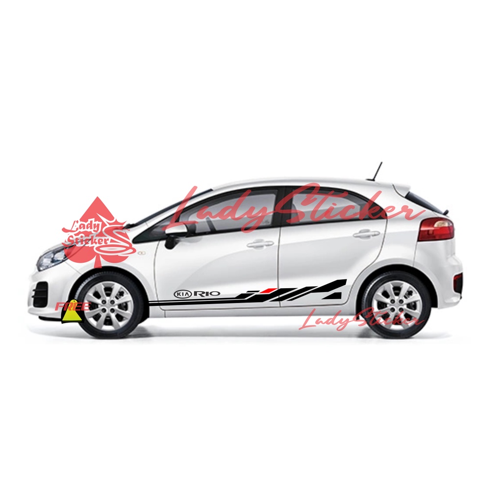 new cutting sticker mobil rio striping sticker mobil kia rio