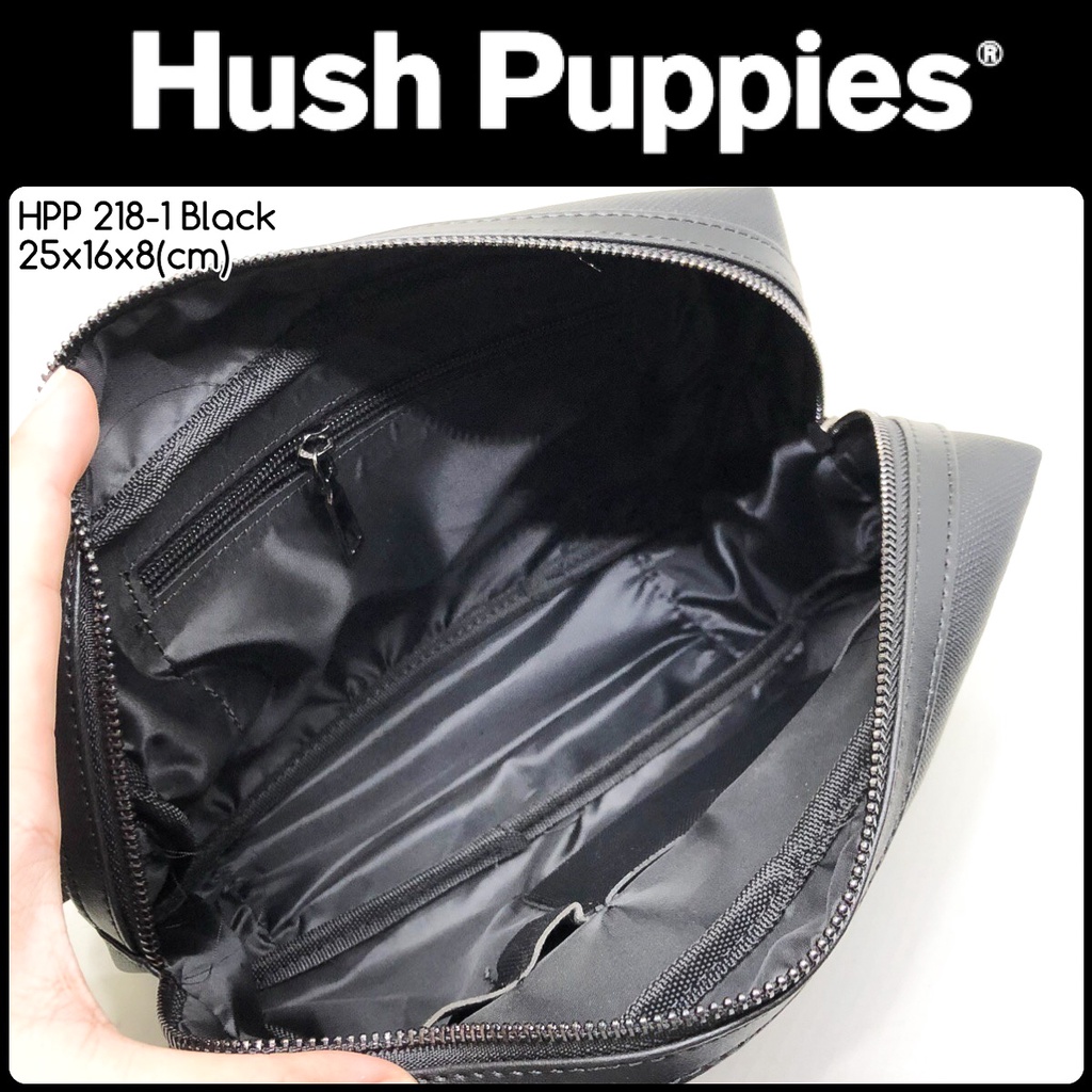 clutch pria hushpuppies 218-1 black premium quality best seller clutch cowok