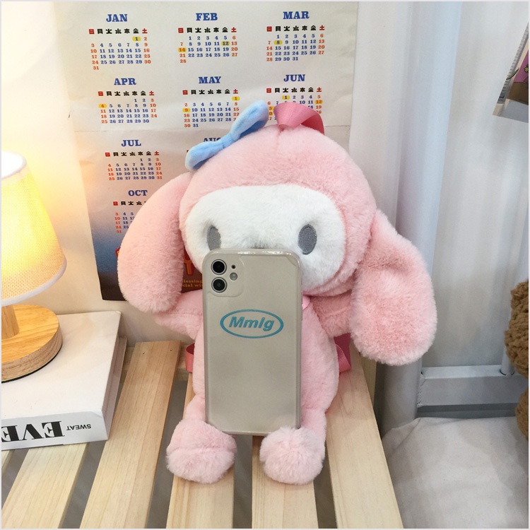 (COD) Tas boneka tas ransel wanita Iucu Fashion Motif Kartun Karakter Hewan  Anak warna pink&amp; Dewasa