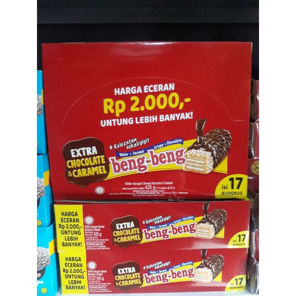 

beng beng chocolate caramel 25gr ecer 2000