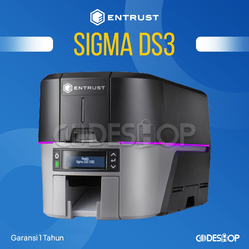 Printer ID Card Entrust Sigma DS3 Single Side Cetak Kartu 300 DPI