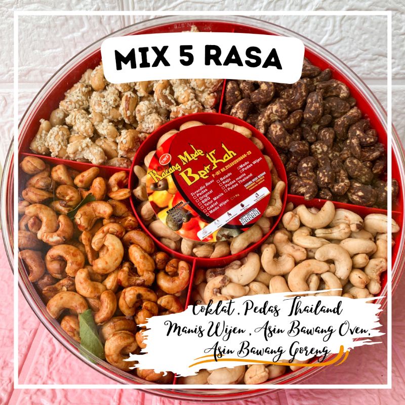 

Kacang mede mix spesial rasa/kacang mede rasa campur/kacang mede pedas/kacang mede manis PREMIUM