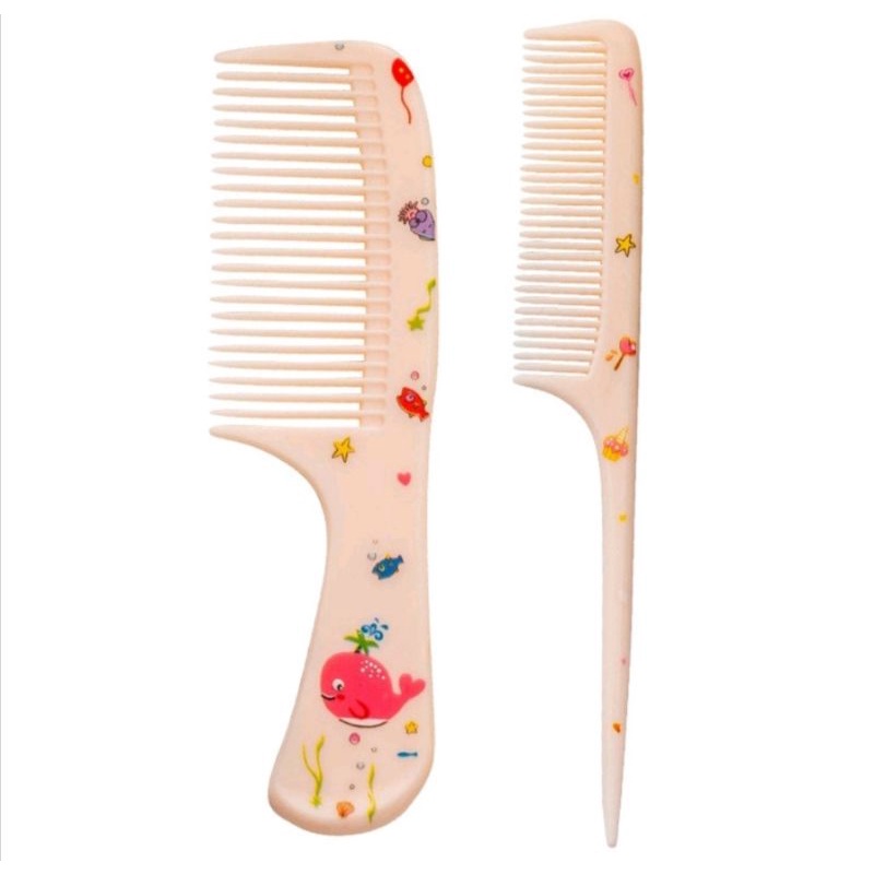 Sisir Rambut Set karakter warna isi 2 pcs sisir set korea