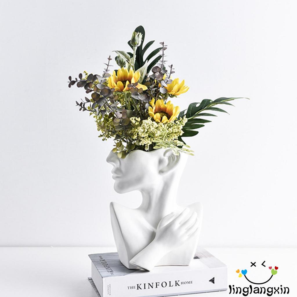 Llx-vas Keramik Patung Kepala Modern Minimalis Untuk Hadiah Rumah Kantor