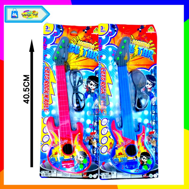 Mainan Gitar Music Peralatan music Anak Mainan Alat Musik Gitar Hero Panjang 50cm WJS028 MAINAN ALAT MUSIC ANAK-ANAK GITAR / UKULELE MAINAN ANAK COWOK CEWEK MURAH