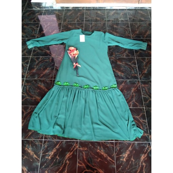 gamis sifon dress syar'i sifon full furing dress remaja dewasa sifon tosca anti nrawang full furing 