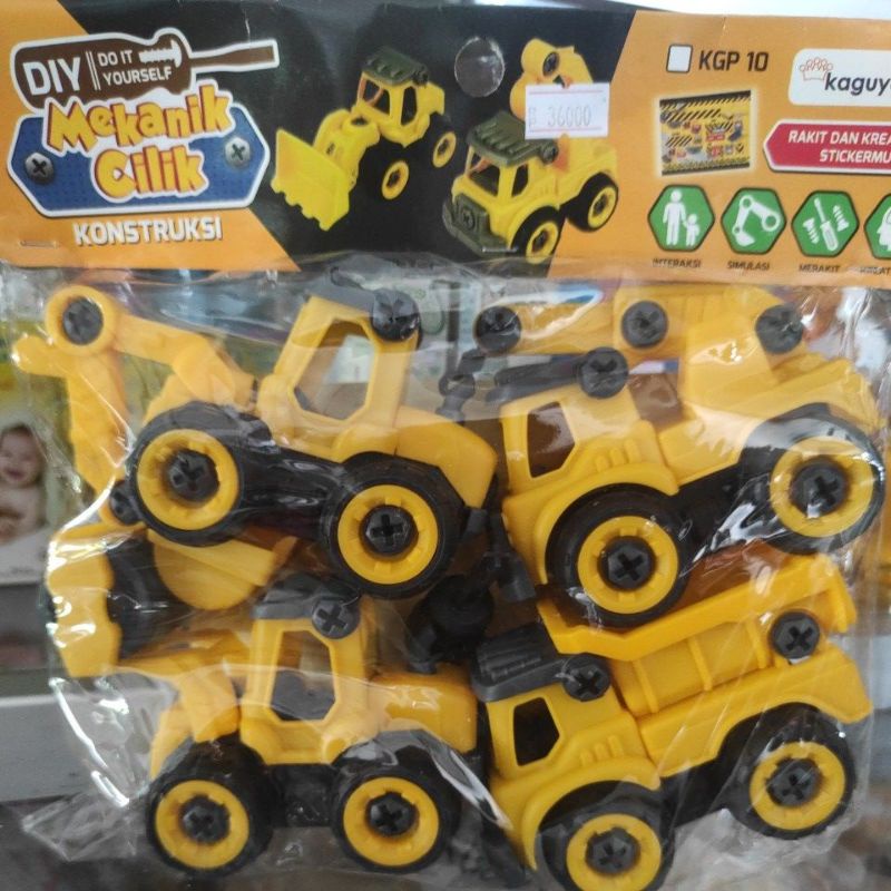 Mainan Anak Cartoon Truck Team Mobil Konstruksi