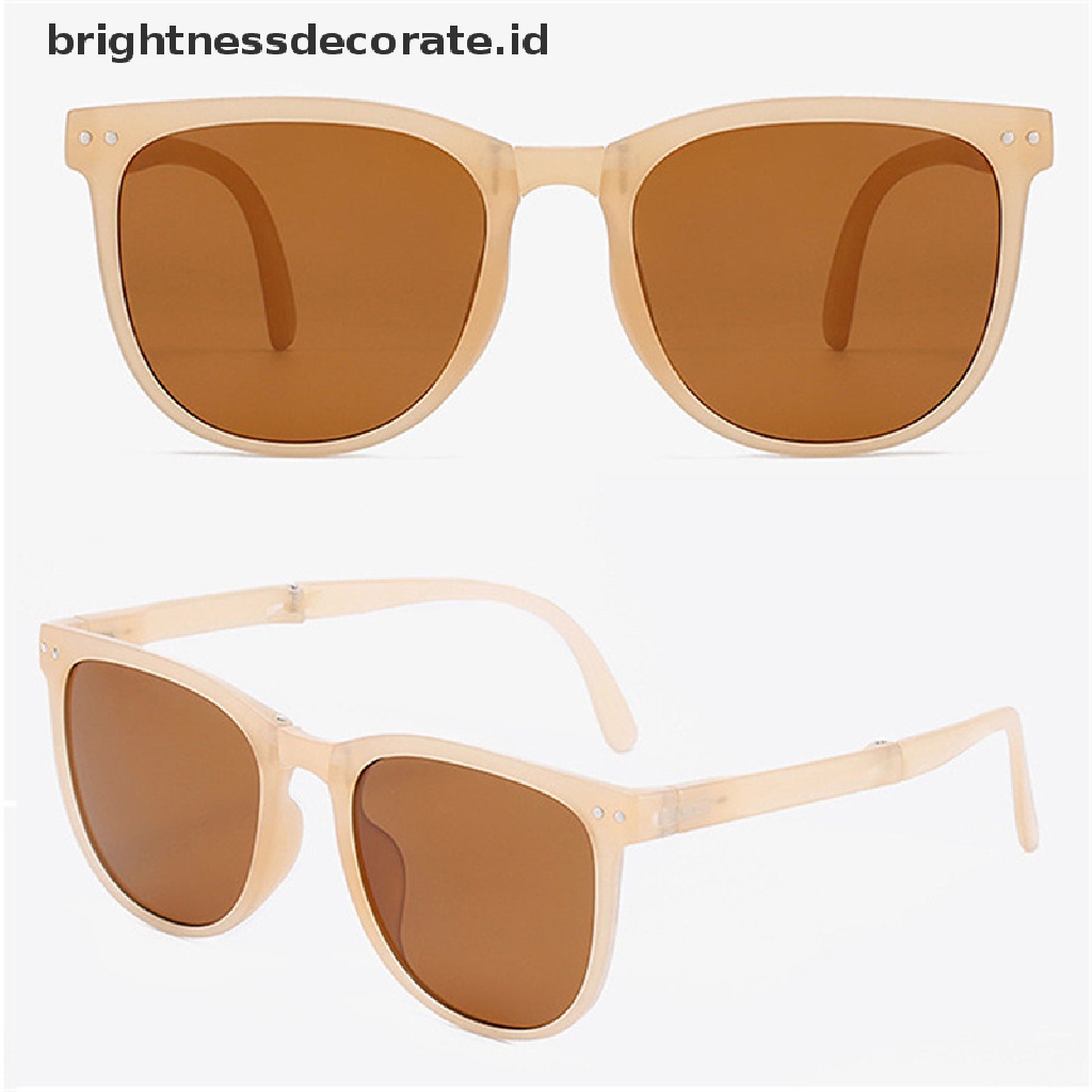 [Birth] Kacamata Hitam Lipat Bantalan Udara Perlindungan UV Retro Sunglasses Unisex [ID]