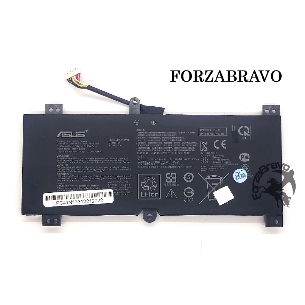 C41N1731 Baterai Laptop ASUS ROG Strix Hero II GL504 GL504GM ROG Strix Scar II GL504GS