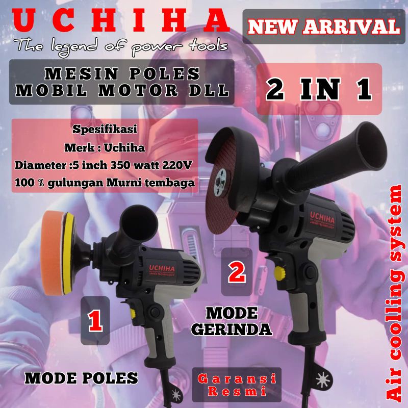 Mesin poles bor 2 mode bolak balik variable speed uchiha japan technology