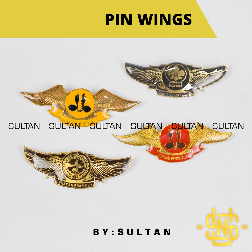 Jual WING SAYAP PRAMUKA Penggalang, Penegak Warna Merah, Kuning, Ungu