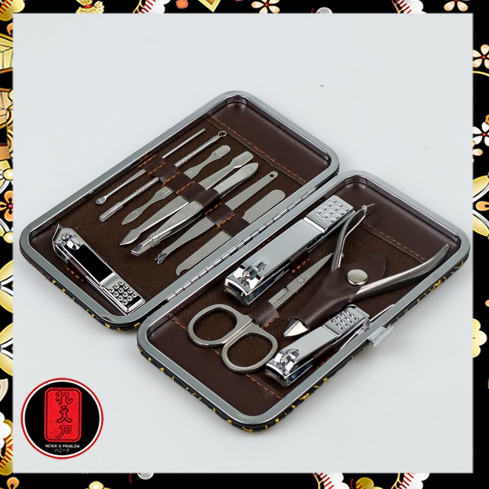 Gunting Kuku set 12 pcs Nail Art Set Manicure Pedicure/ gunting kuku set stainless / Perawatan kuku / perawatan kuku alat kecantikan / perawatan kuku dan kaki / Bast Seller