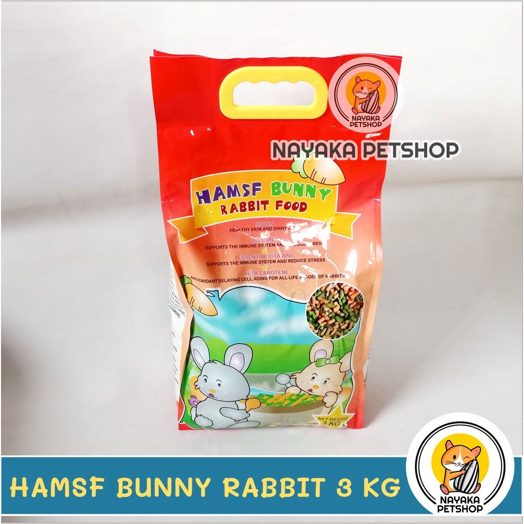 Hamsf Bunny 3 Kg Pakan Kelinci Rabbit Food Makanan Pelet Hamsbunny Hamsfbunny