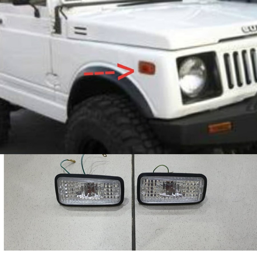 Lampu Sein Sen Riting Cahaya Nyala Depan Samping Fender Bumper Mobil Car Light Lamp Led Front Bemper
