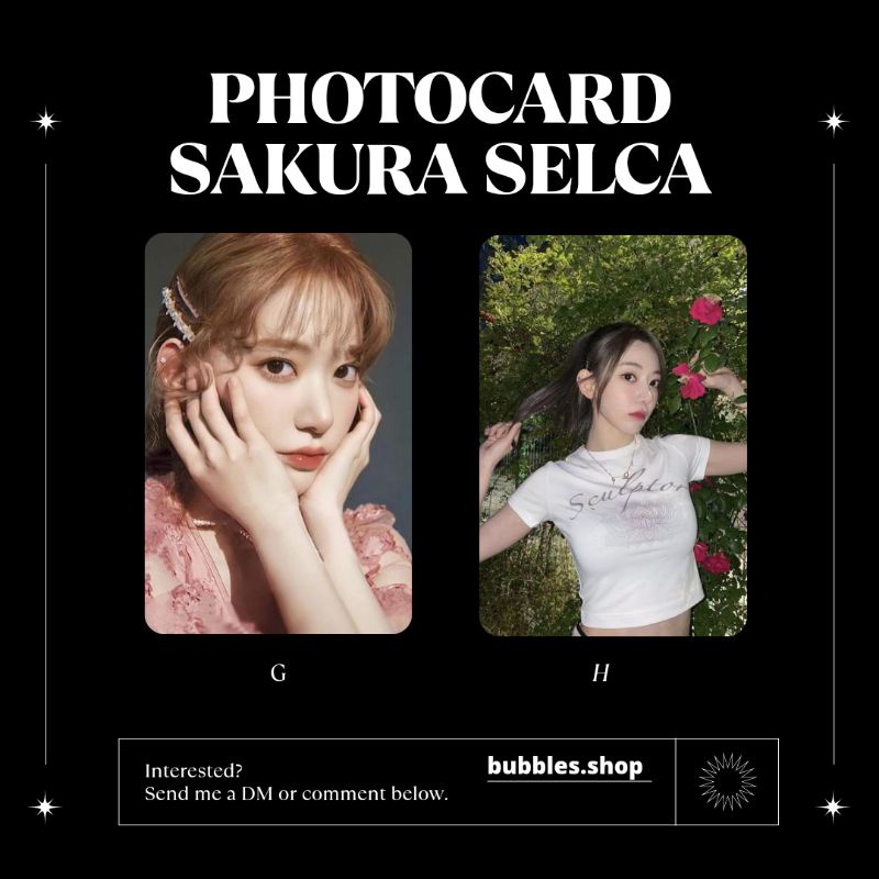 PHOTOCARD UNOFFICIAL SAKURA LE SSERAFIM SELCA