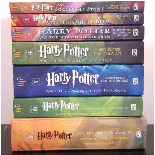 Jual NOVEL HARRY POTTER JILID 1, 2, 3, 4, 5, 6, 7 BAHASA INDONESIA DAN ...