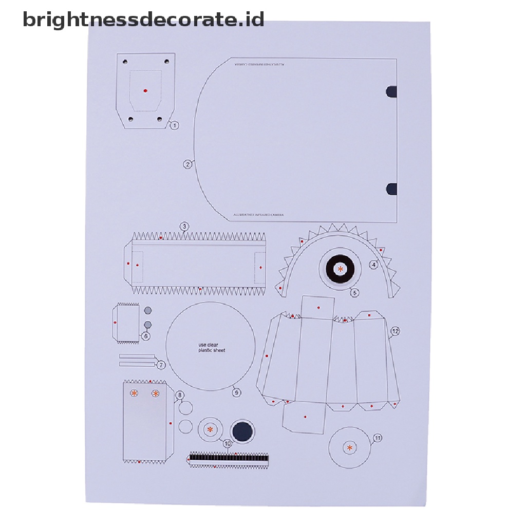[Keladilan] 1:1model Kertas Tiruan Keamanan Dummy Kamera Pengintai Security Model Puzzle [ID]