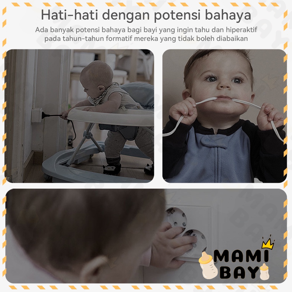 Mamibayi Penutup Colokan Listrik 3M Tutup Stop Kontak Dinding Dari Anak Bayi