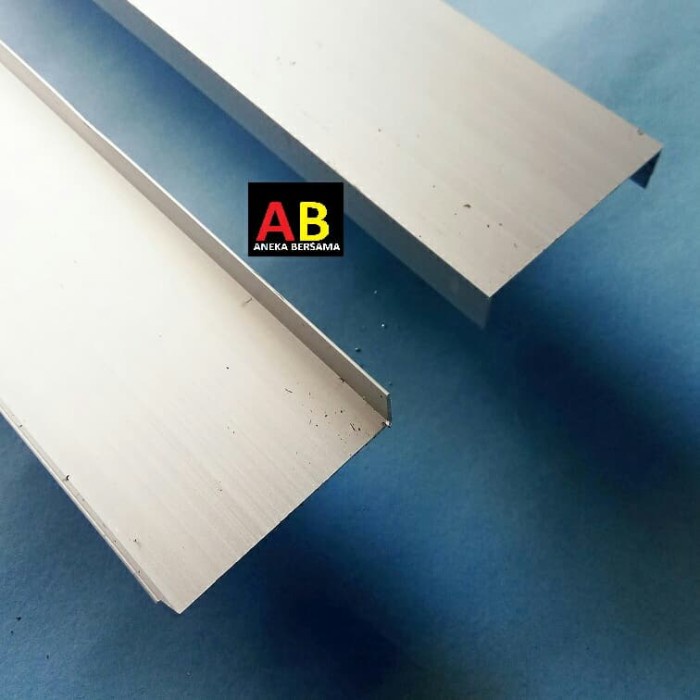 Ready Stok - Lis U Aluminium 1.2Cm X 5Cm X 1.2Cm Silver