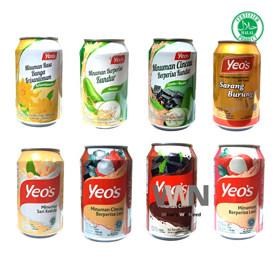 

Yeos Drink 300ml 24pcs / 1 dus-Yeo's Minuman Kaleng / Yeos All Varian