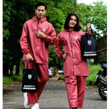 JAS HUJAN  RAINCOAT MANTOL  Pria Wanita Terbaik Bahan Pvc Tebal Anti Rembes by Gravity