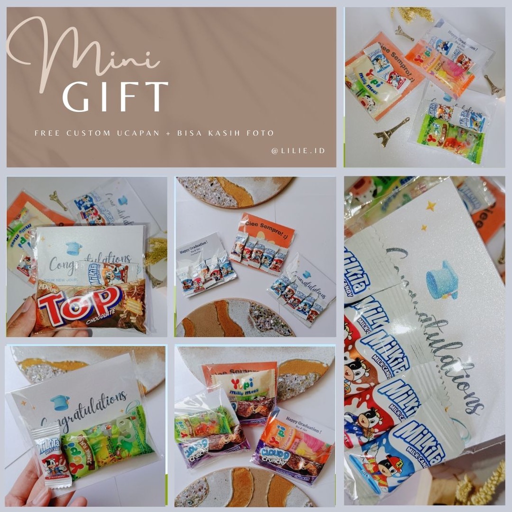 

Mini Gift Untuk Teman Sekolah & Kuliah Sempro/KKN/Sidang/Ujian Mulai 1500an/Mini Hampers