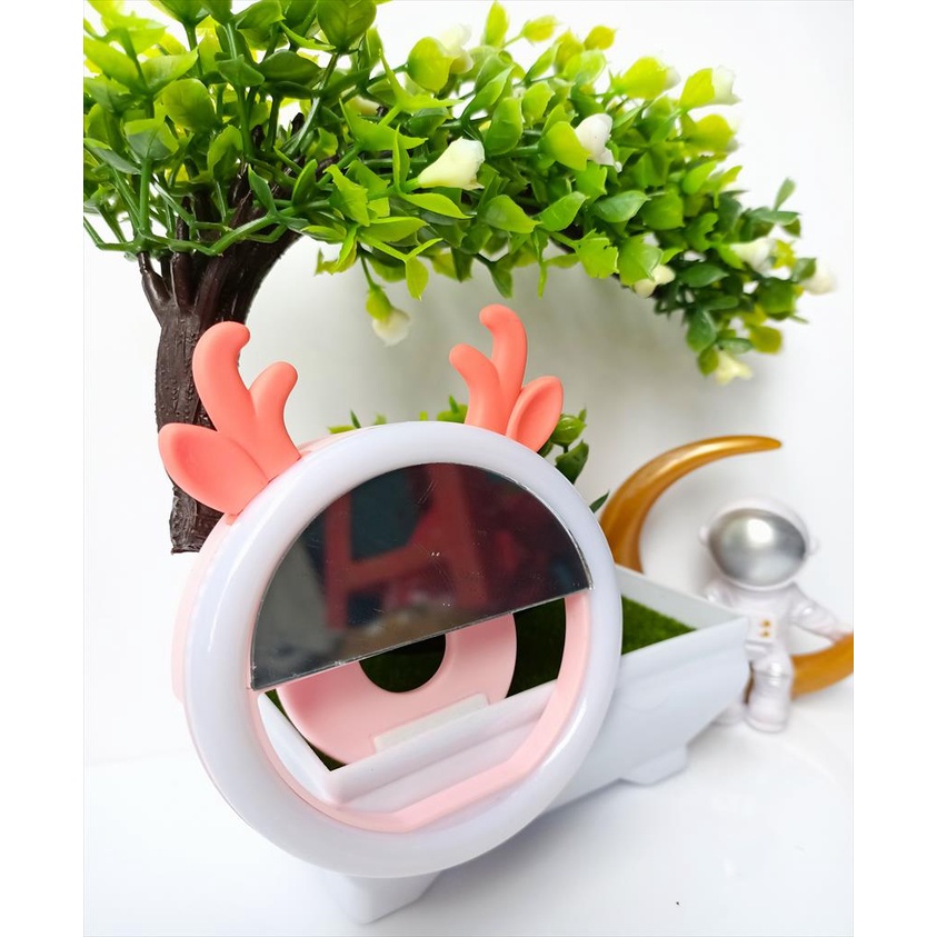 Ring Selfie Karakter Lucu -  Selfie Light Lamp LED Jepit