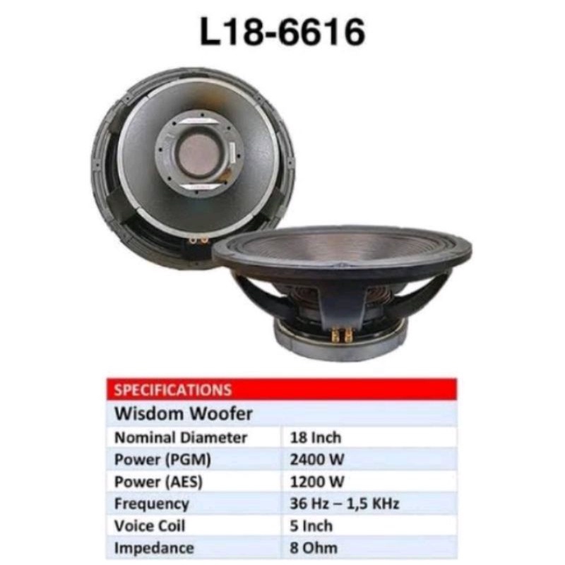 speaker wisdom L18-6616 oryginal wisdom