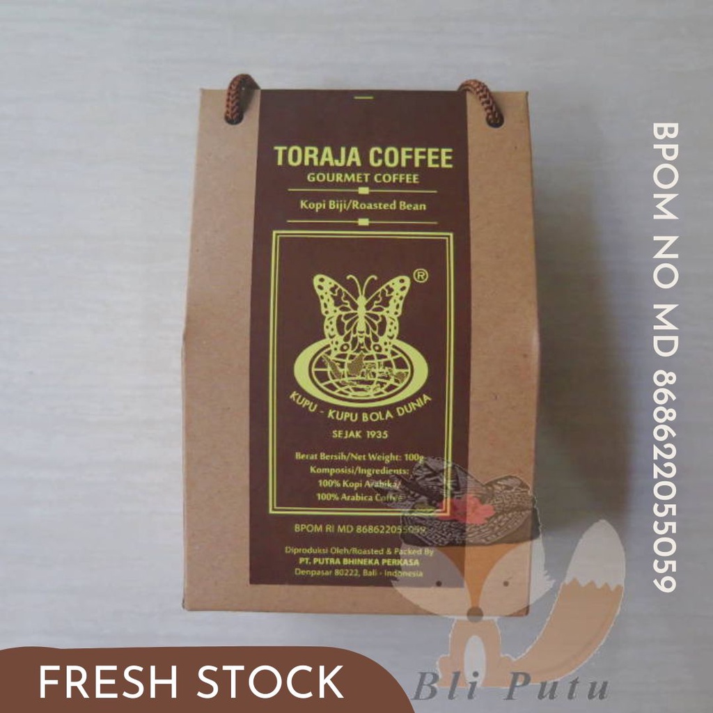 

Kopi Toraja Kupu-Kupu Bola Dunia - 100gr