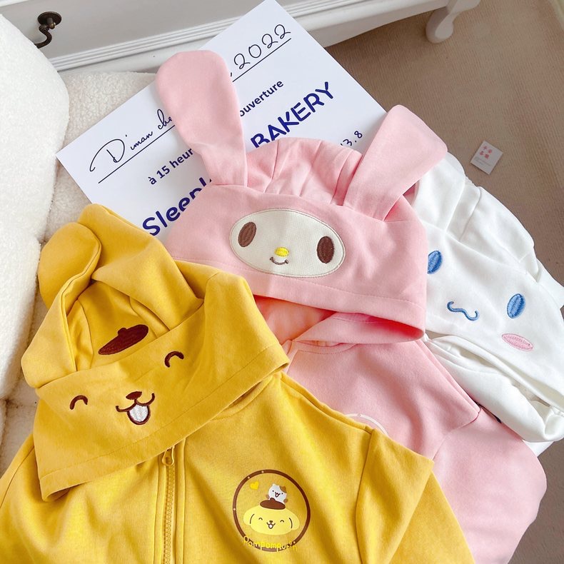 KIDS baju jaket cinnamoroll melody kuromi pompompurin outer anak perempuan quick dry