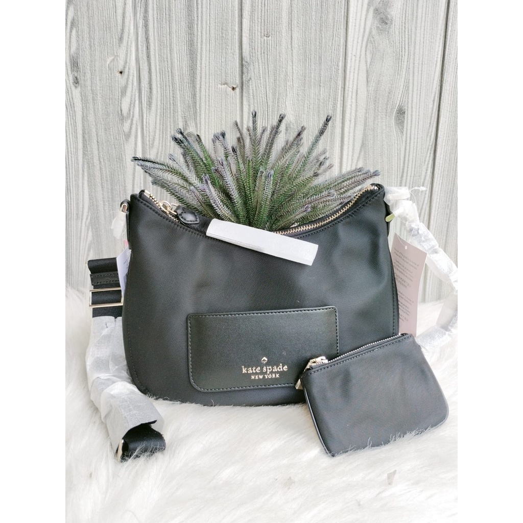 Kate spade chelsea lil bet crossbody bag black nylon