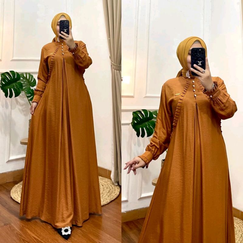 Adzkia dress gamis polos premium murah