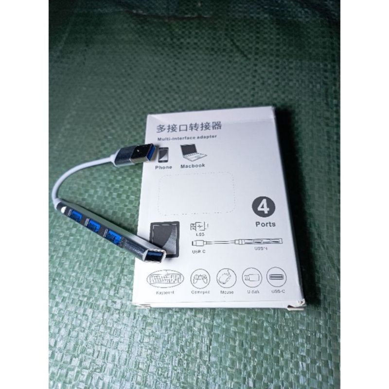 HUB 4 PORT USB 3.0 SILVER
