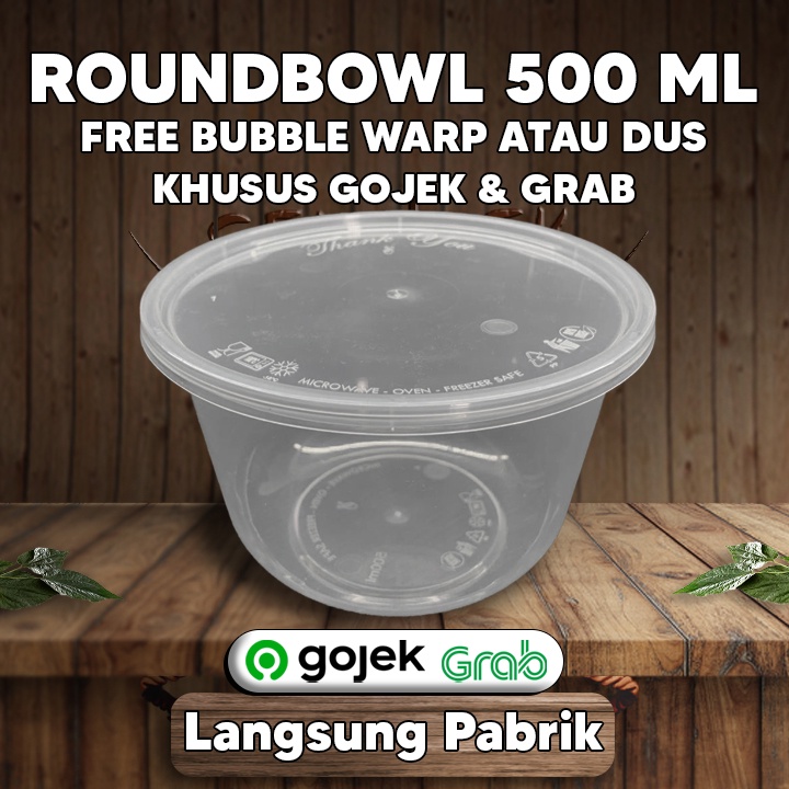 Thinwall Mangkok 500ml / Mangkuk Plastik 500 ml / Thinwall Bulat 500ml