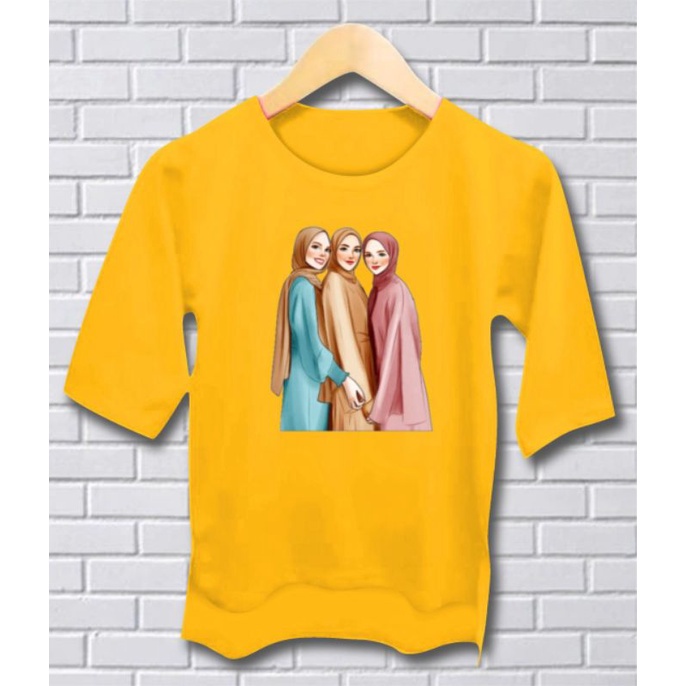 ATASAN KAOS ABG HIJAB BESTIE LENGAN 3/4