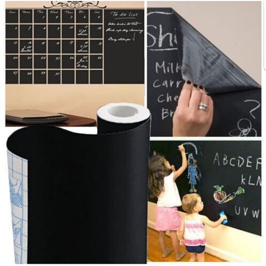 Sticker Papan Tulis Hitam / Wallsticker Blackboard